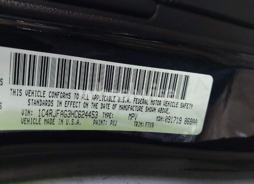 Photo 9 of 2017 Jeep Grand CHEROKEE LAREDO 4X4 (VIN 1C4RJFAG3HC624453)