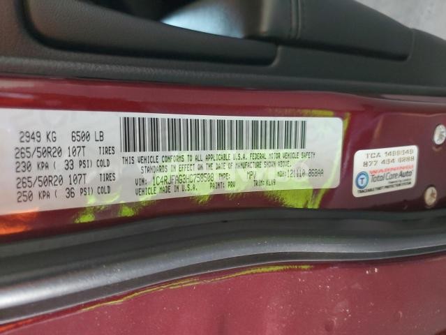 Photo 8 of 2017 JEEP GRAND CHEROKEE LAREDO (VIN 1C4RJFAG3HC758508)