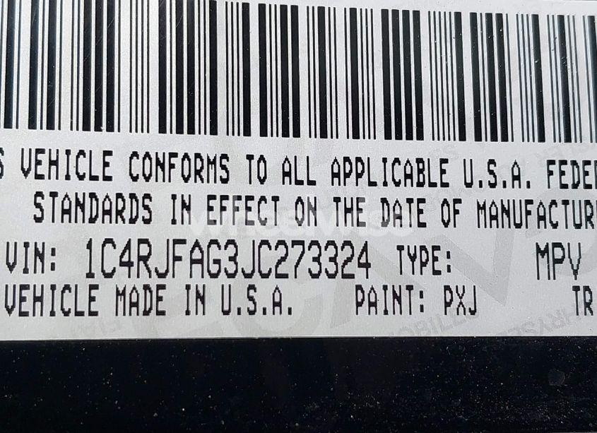 Photo 9 of 2018 Jeep Grand CHEROKEE ALTITUDE 4X4 (VIN 1C4RJFAG3JC273324)