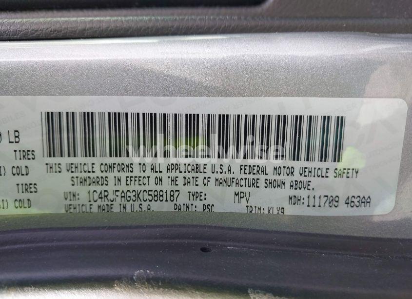 Photo 9 of 2019 Jeep Grand CHEROKEE ALTITUDE 4X4 (VIN 1C4RJFAG3KC588187)