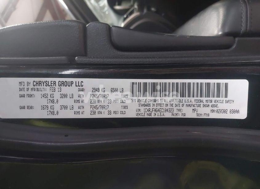 Photo 9 of 2014 Jeep Grand CHEROKEE LAREDO (VIN 1C4RJFAG4EC104323)