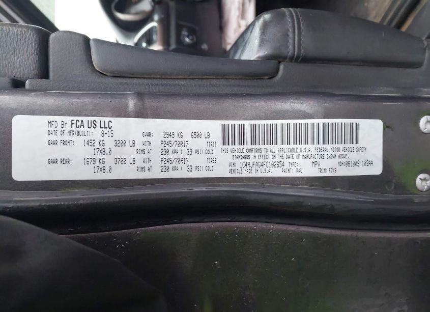 Photo 9 of 2015 Jeep Grand CHEROKEE LAREDO (VIN 1C4RJFAG4FC102654)