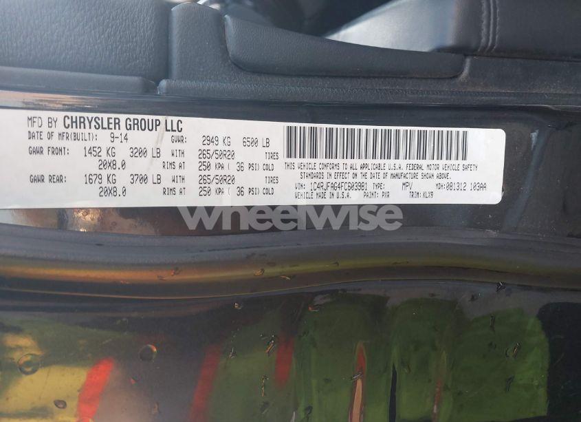 Photo 9 of 2015 Jeep Grand CHEROKEE ALTITUDE (VIN 1C4RJFAG4FC603981)