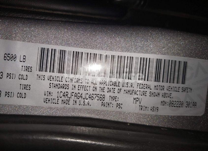 Photo 9 of 2018 Jeep Grand CHEROKEE LAREDO E 4X4 (VIN 1C4RJFAG4JC467568)