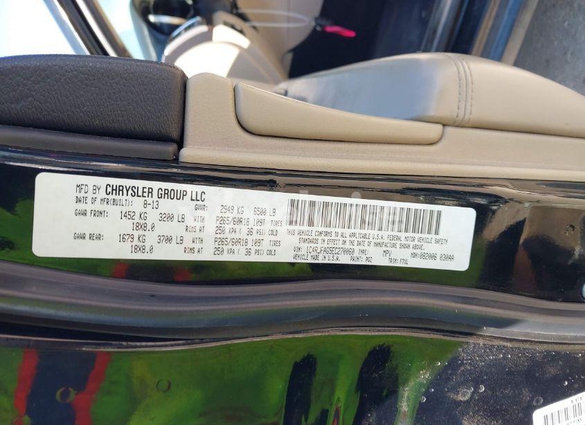 Photo 9 of 2014 Jeep Grand CHEROKEE LAREDO (VIN 1C4RJFAG5EC270060)