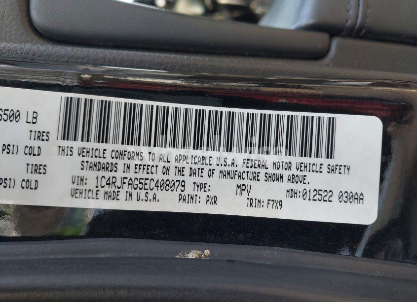 Photo 9 of 2014 Jeep Grand CHEROKEE LAREDO (VIN 1C4RJFAG5EC408079)