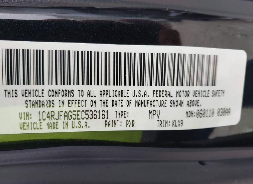 Photo 9 of 2014 Jeep Grand CHEROKEE ALTITUDE (VIN 1C4RJFAG5EC536161)