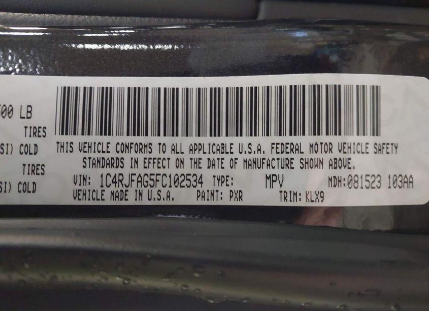 Photo 9 of 2015 Jeep Grand CHEROKEE ALTITUDE (VIN 1C4RJFAG5FC102534)