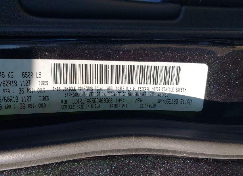 Photo 9 of 2016 Jeep Grand CHEROKEE 75TH ANNIVERSARY (VIN 1C4RJFAG5GC469306)