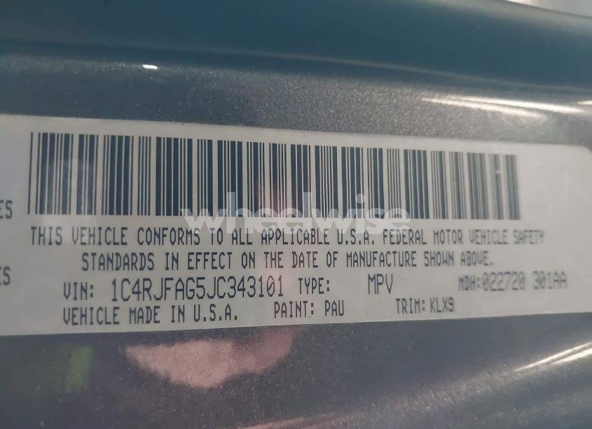 Photo 9 of 2018 Jeep Grand CHEROKEE ALTITUDE 4X4 (VIN 1C4RJFAG5JC343101)