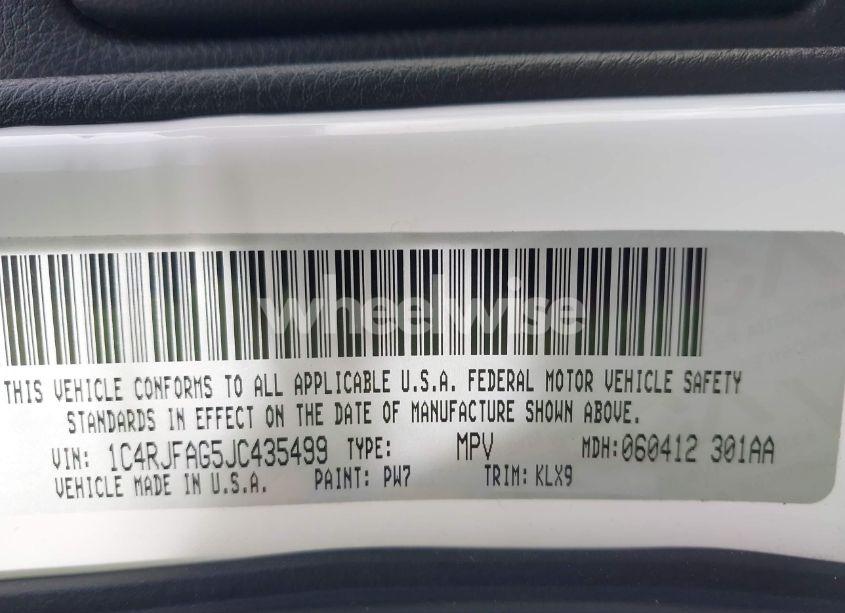 Photo 9 of 2018 Jeep Grand CHEROKEE ALTITUDE 4X4 (VIN 1C4RJFAG5JC435499)