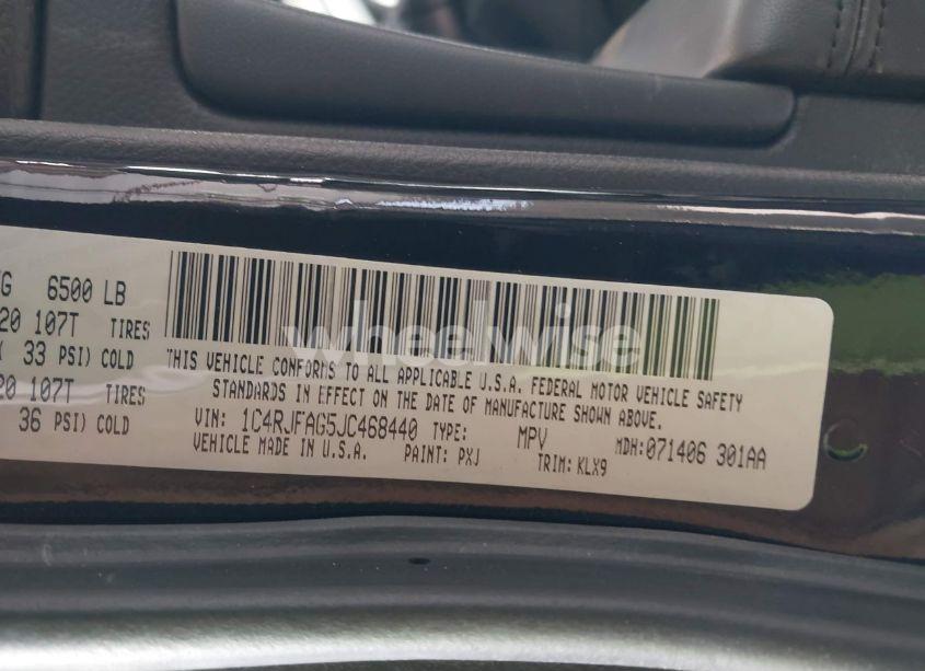 Photo 9 of 2018 Jeep Grand CHEROKEE ALTITUDE 4X4 (VIN 1C4RJFAG5JC468440)