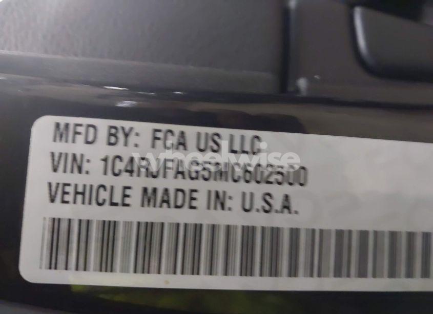 Photo 9 of 2021 Jeep Grand CHEROKEE LAREDO X 4X4 (VIN 1C4RJFAG5MC602500)