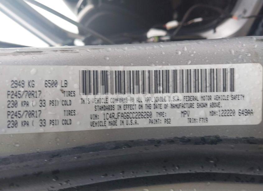 Photo 9 of 2012 Jeep Grand CHEROKEE LAREDO (VIN 1C4RJFAG6CC226260)