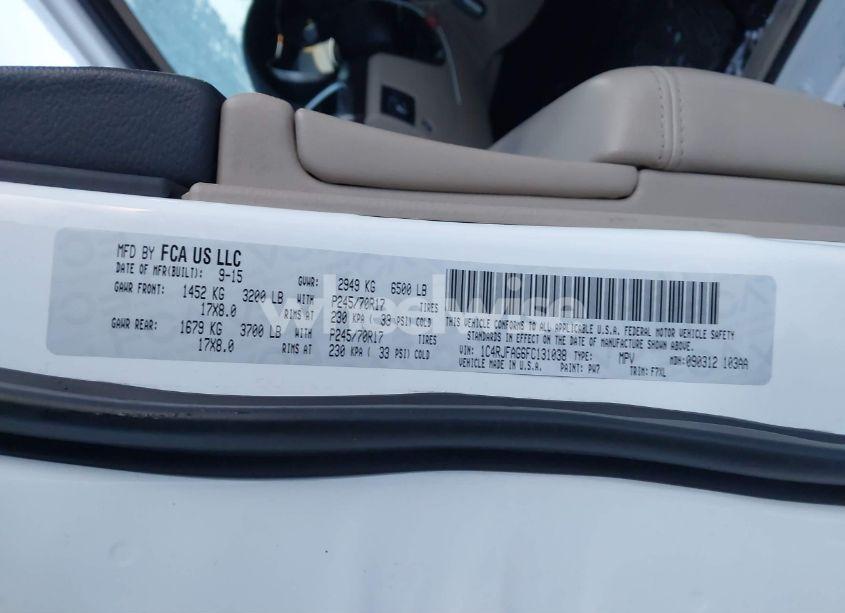 Photo 9 of 2015 Jeep Grand CHEROKEE LAREDO (VIN 1C4RJFAG6FC131038)