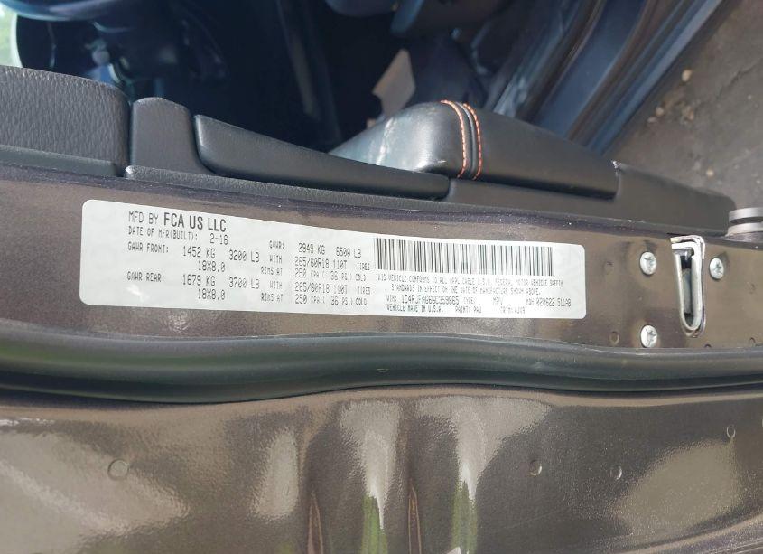 Photo 9 of 2016 Jeep Grand CHEROKEE 75TH ANNIVERSARY (VIN 1C4RJFAG6GC359865)