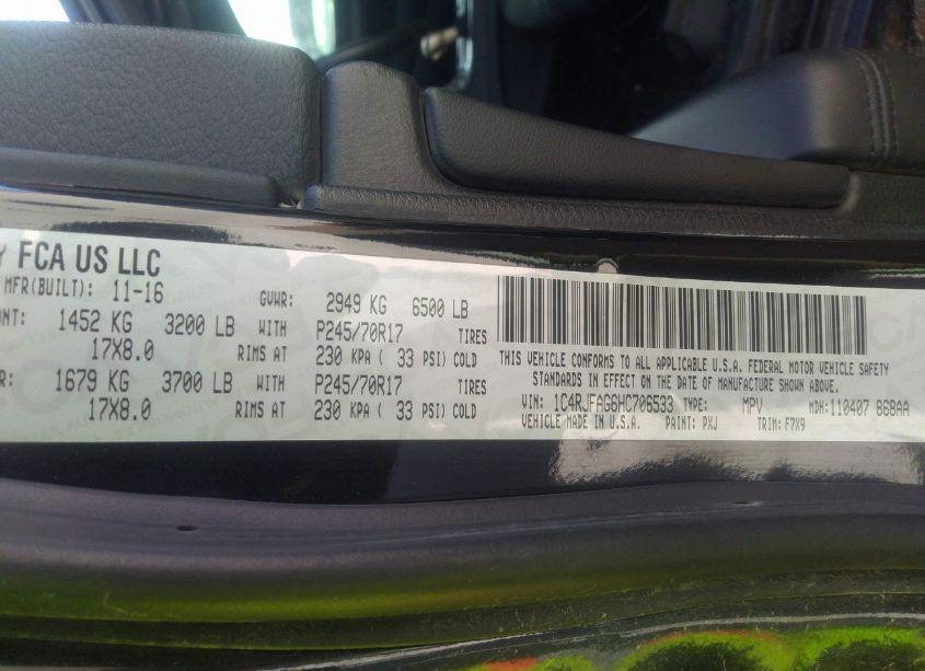 Photo 9 of 2017 Jeep Grand CHEROKEE LAREDO 4X4 (VIN 1C4RJFAG6HC706533)