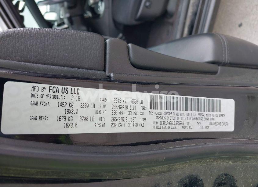 Photo 9 of 2018 Jeep Grand CHEROKEE LAREDO E 4X4 (VIN 1C4RJFAG6JC335606)