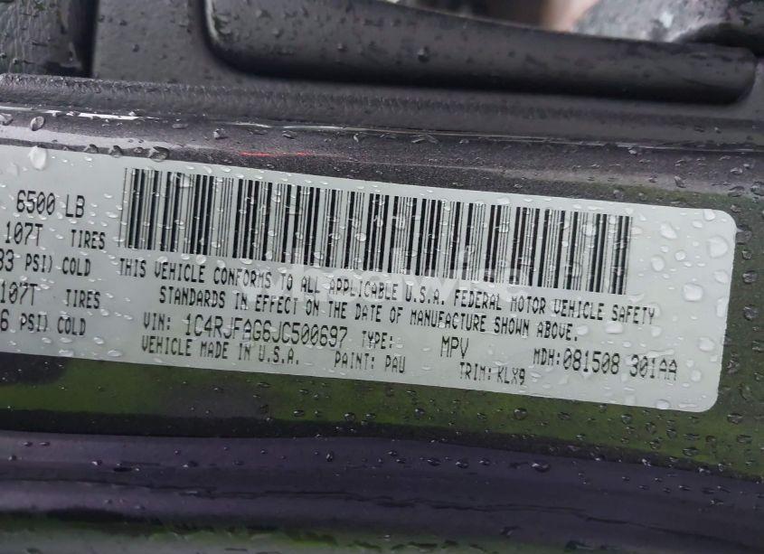 Photo 9 of 2018 Jeep Grand CHEROKEE ALTITUDE 4X4 (VIN 1C4RJFAG6JC500697)