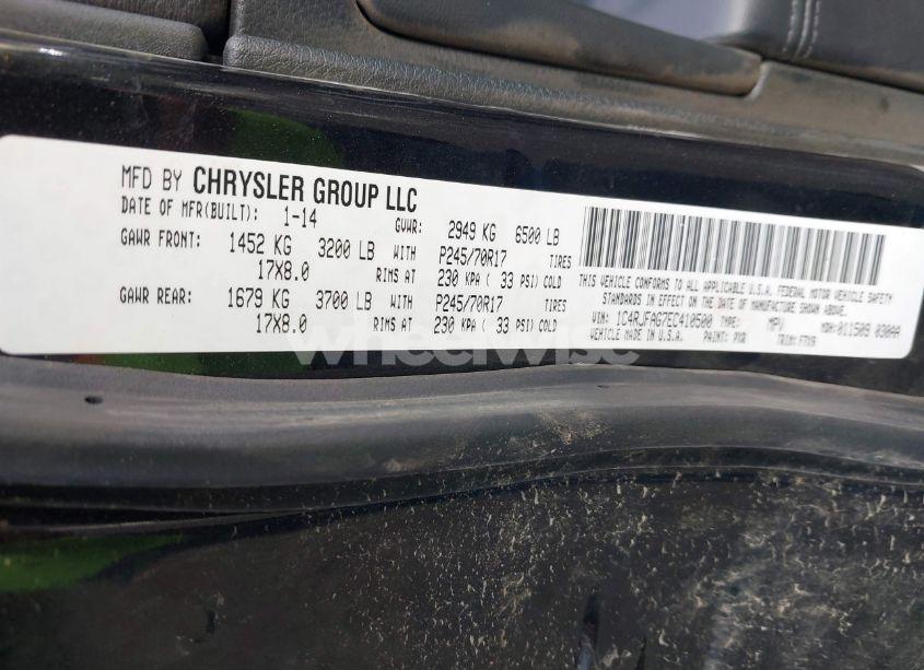 Photo 9 of 2014 Jeep Grand CHEROKEE LAREDO (VIN 1C4RJFAG7EC410500)