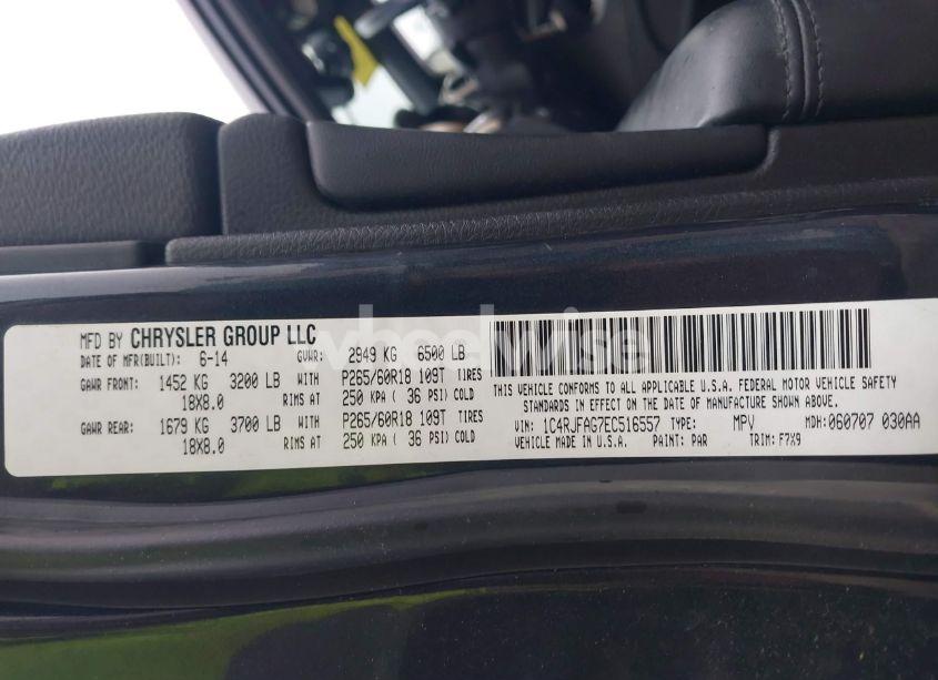 Photo 9 of 2014 Jeep Grand CHEROKEE LAREDO (VIN 1C4RJFAG7EC516557)