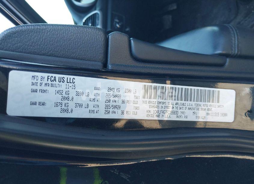 Photo 9 of 2015 Jeep Grand CHEROKEE ALTITUDE (VIN 1C4RJFAG7FC195833)