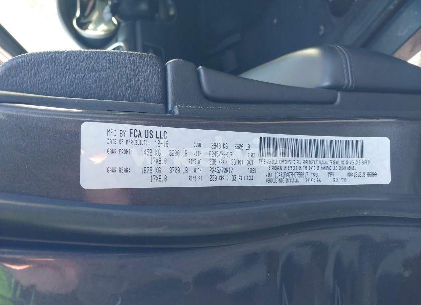 Photo 9 of 2017 Jeep Grand CHEROKEE LAREDO 4X4 (VIN 1C4RJFAG7HC756017)