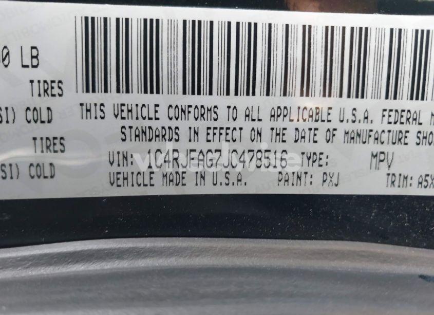 Photo 9 of 2018 Jeep Grand CHEROKEE LAREDO E 4X4 (VIN 1C4RJFAG7JC478516)