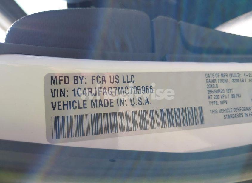 Photo 9 of 2021 Jeep Grand CHEROKEE LAREDO X 4X4 (VIN 1C4RJFAG7MC705966)