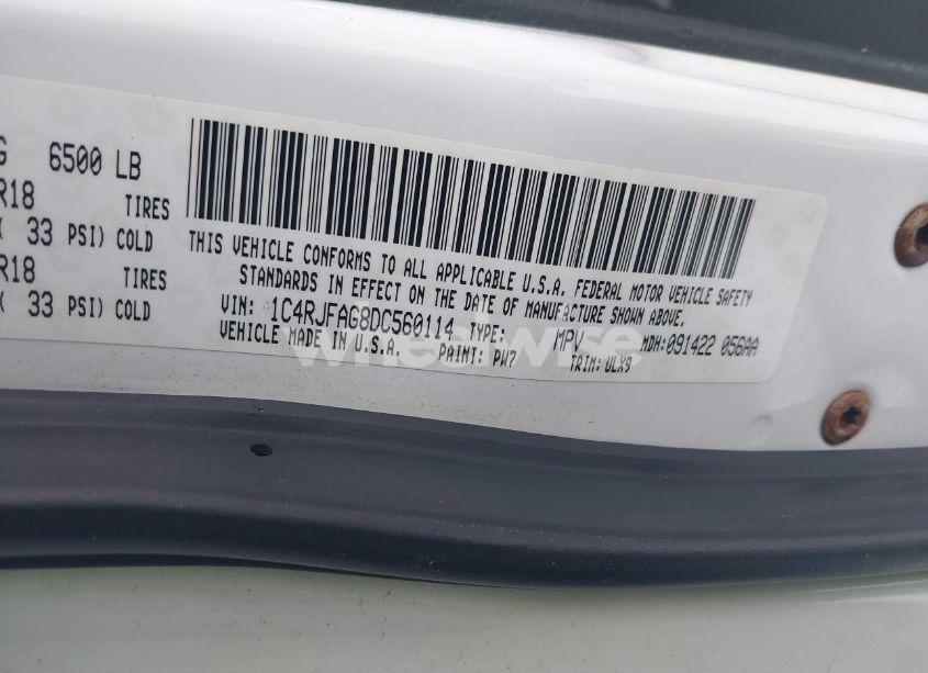 Photo 9 of 2013 Jeep Grand CHEROKEE LAREDO (VIN 1C4RJFAG8DC560114)