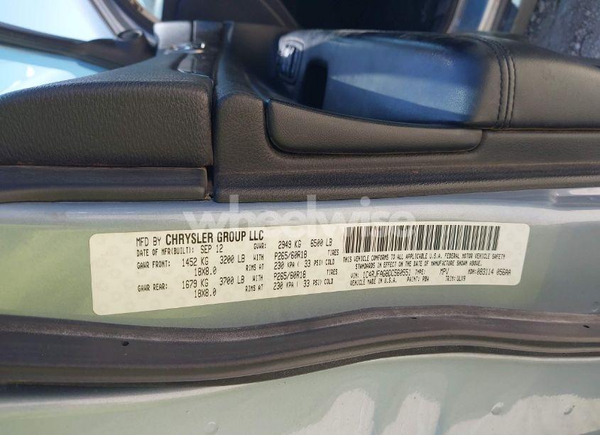 Photo 9 of 2013 Jeep Grand CHEROKEE LAREDO (VIN 1C4RJFAG8DC560551)