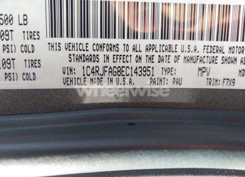 Photo 9 of 2014 Jeep Grand CHEROKEE LAREDO (VIN 1C4RJFAG8EC143951)