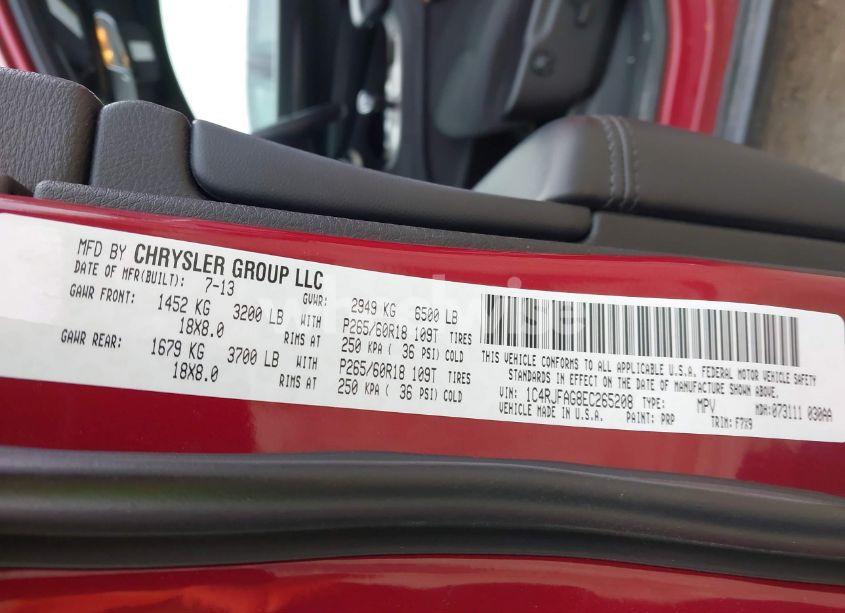 Photo 9 of 2014 Jeep Grand CHEROKEE LAREDO (VIN 1C4RJFAG8EC265208)