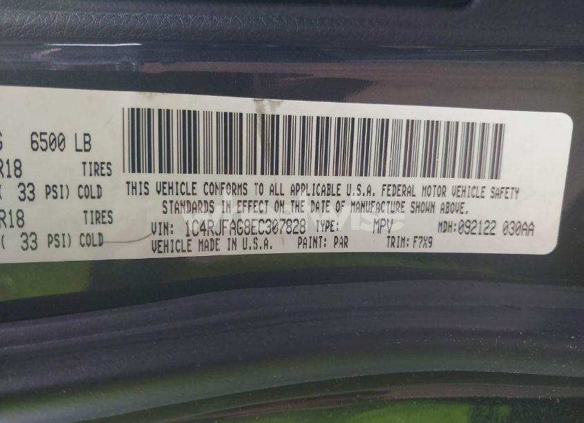 Photo 9 of 2014 Jeep Grand CHEROKEE LAREDO (VIN 1C4RJFAG8EC307828)