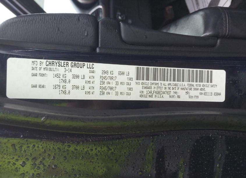 Photo 9 of 2014 Jeep Grand CHEROKEE LAREDO (VIN 1C4RJFAG8EC447037)