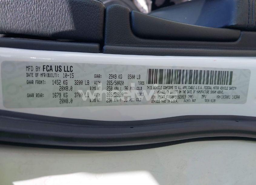 Photo 9 of 2015 Jeep Grand CHEROKEE ALTITUDE (VIN 1C4RJFAG8FC182069)