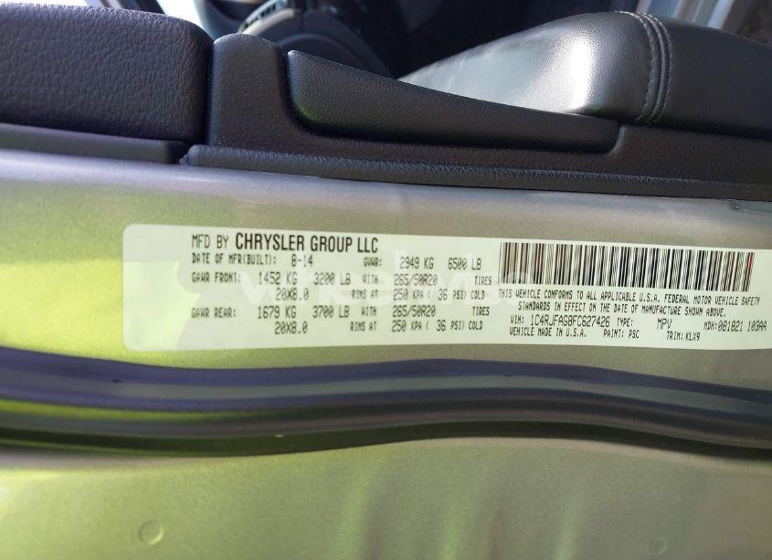 Photo 9 of 2015 Jeep Grand CHEROKEE ALTITUDE (VIN 1C4RJFAG8FC627426)