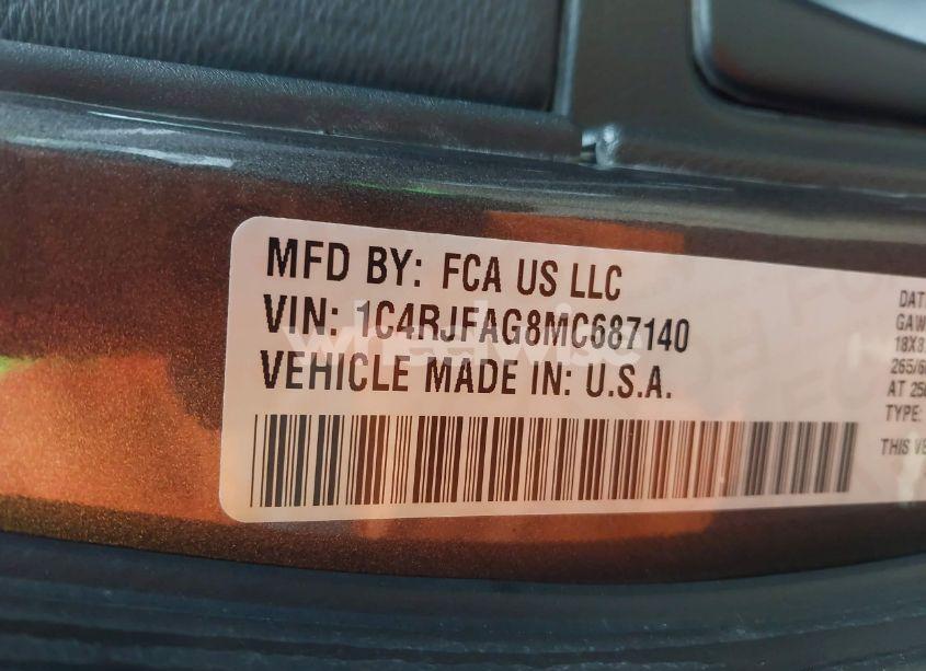 Photo 9 of 2021 Jeep Grand CHEROKEE LAREDO E 4X4 (VIN 1C4RJFAG8MC687140)