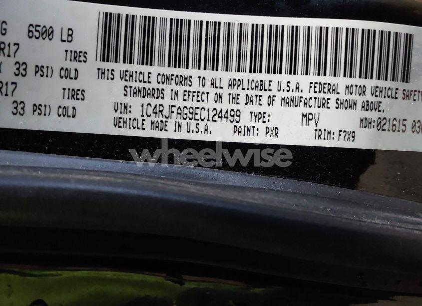 Photo 9 of 2014 Jeep Grand CHEROKEE LAREDO (VIN 1C4RJFAG9EC124499)