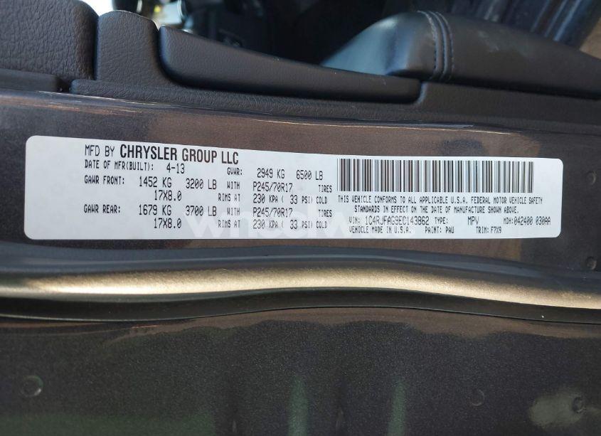 Photo 9 of 2014 Jeep Grand CHEROKEE LAREDO (VIN 1C4RJFAG9EC143862)