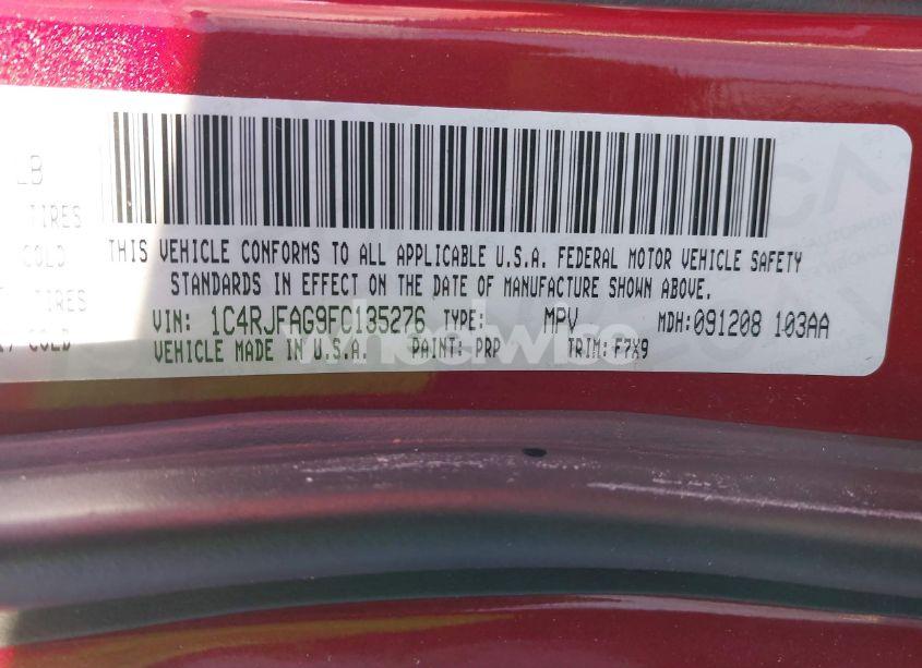 Photo 9 of 2015 Jeep Grand CHEROKEE LAREDO (VIN 1C4RJFAG9FC135276)