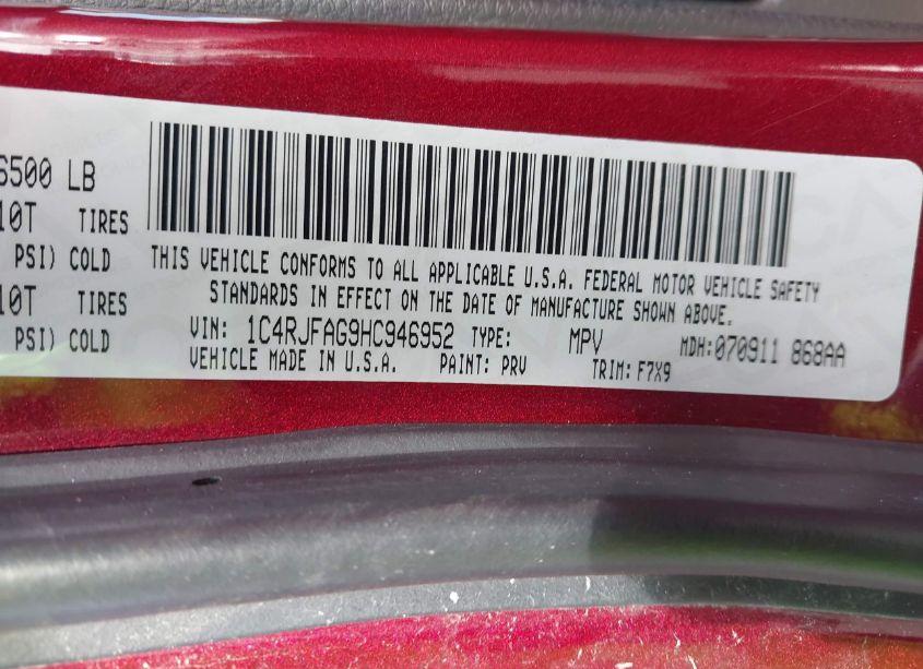 Photo 9 of 2017 Jeep Grand CHEROKEE LAREDO 4X4 (VIN 1C4RJFAG9HC946952)