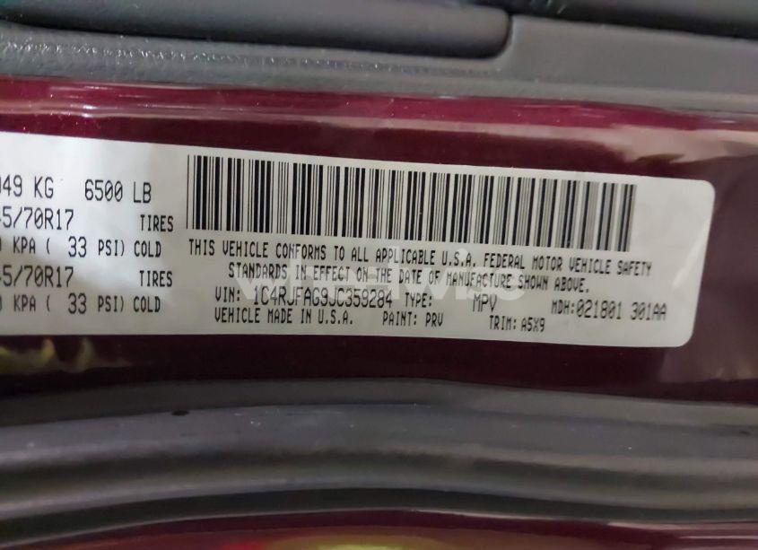 Photo 9 of 2018 Jeep Grand CHEROKEE LAREDO E 4X4 (VIN 1C4RJFAG9JC359284)