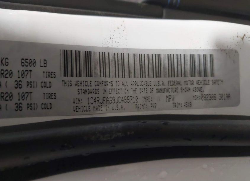 Photo 9 of 2018 Jeep Grand CHEROKEE UPLAND 4X4 (VIN 1C4RJFAG9JC499710)