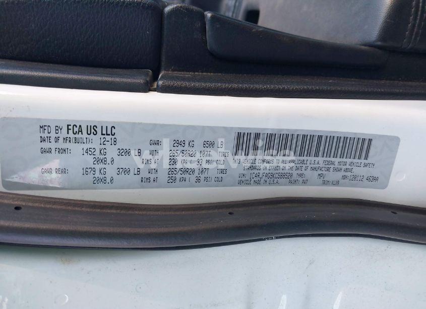 Photo 9 of 2019 Jeep Grand CHEROKEE ALTITUDE 4X4 (VIN 1C4RJFAG9KC588520)