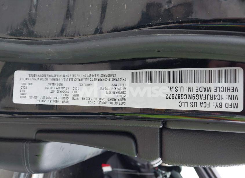 Photo 9 of 2021 Jeep Grand CHEROKEE LAREDO X 4X4 (VIN 1C4RJFAG9MC687972)