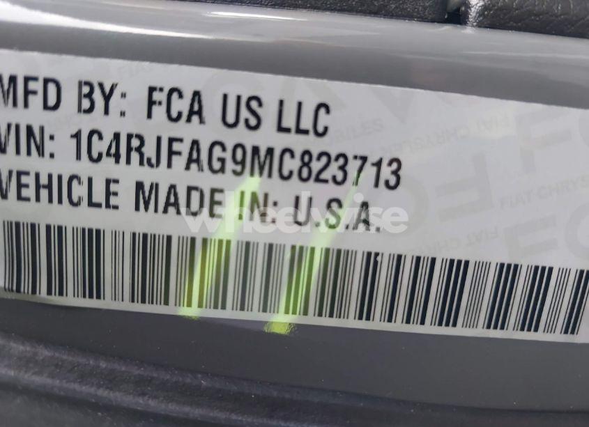 Photo 9 of 2021 Jeep Grand CHEROKEE LAREDO X 4X4 (VIN 1C4RJFAG9MC823713)