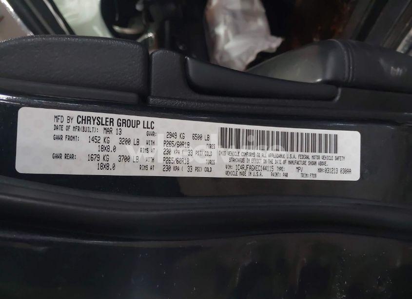 Photo 9 of 2014 Jeep Grand CHEROKEE LAREDO (VIN 1C4RJFAGXEC144115)