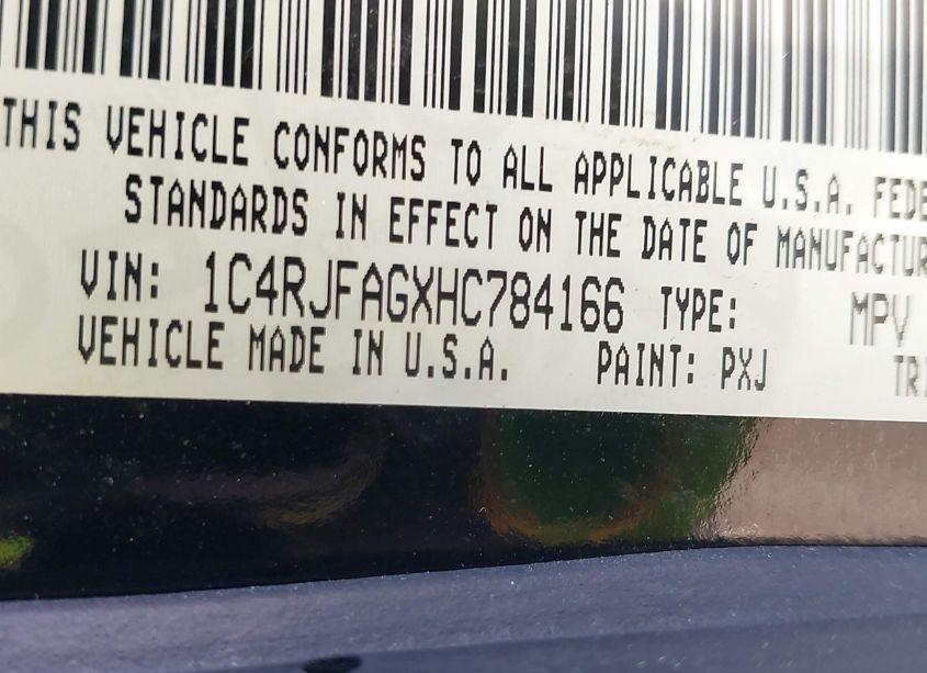 Photo 9 of 2017 Jeep Grand CHEROKEE LAREDO 4X4 (VIN 1C4RJFAGXHC784166)