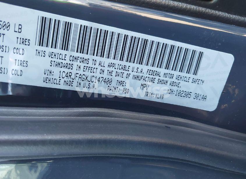 Photo 9 of 2018 Jeep Grand CHEROKEE ALTITUDE 4X4 (VIN 1C4RJFAGXJC147400)